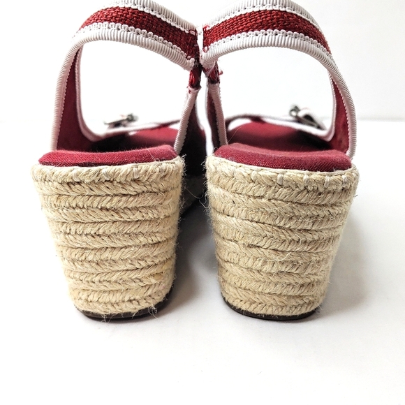 Naturalizer Sherene wedge espadrille sandals. Dark red/maroon. 7.5 M - Picture 5 of 12